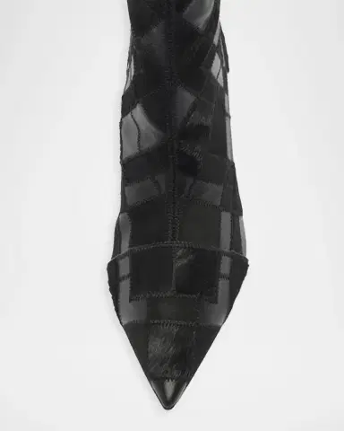 Alexandre Birman 85mm Annelise Patchwork Leather Knee-High Boots | Thumbnail 4 Alexandre Birman 85mm Annelise Patchwork Leather Knee-High Boots | Thumbnail 4