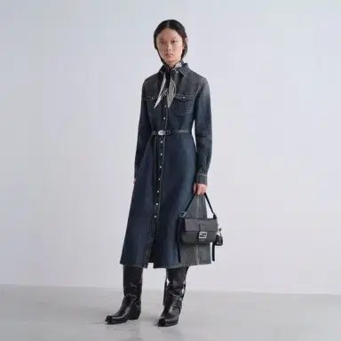 Fendi Slim-fitting midi shirt dress with a slightly flared skirt | Thumbnail 4