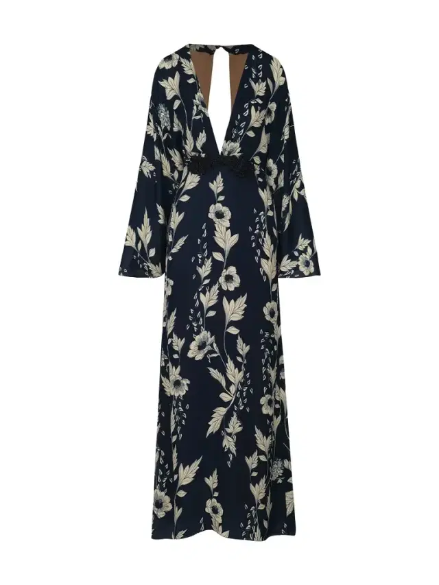 Johanna Ortiz Hibiscus Traditional Silk Maxi Dress