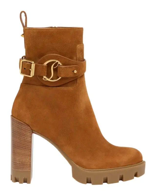 Christian Louboutin 100mm Dianouchette Suede Ankle Boots
