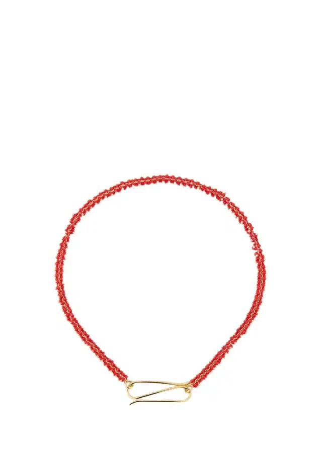 Beatriz Palacios Chain Necklace with Glass Beads