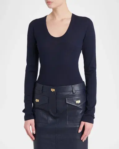 Ferragamo Extra-Fine Virgin Wool Seamless Sweater | Thumbnail 3