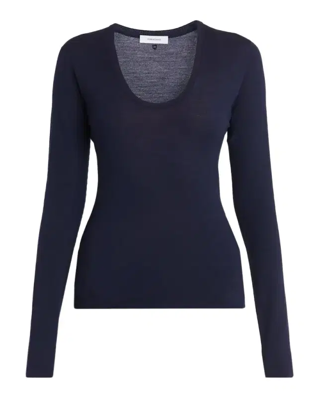 Ferragamo Extra-Fine Virgin Wool Seamless Sweater