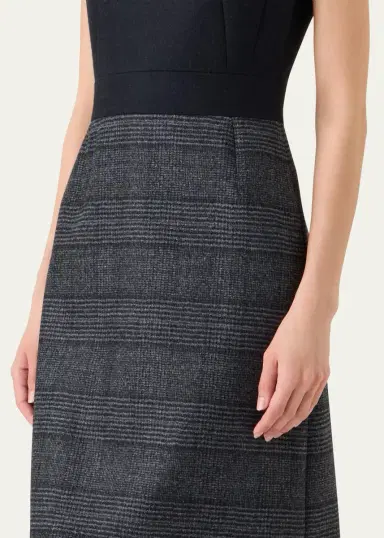 Akris Prince Of Whales Wool Double-Face Sleeveless Dress | Thumbnail 5 Akris Prince Of Whales Wool Double-Face Sleeveless Dress | Thumbnail 5