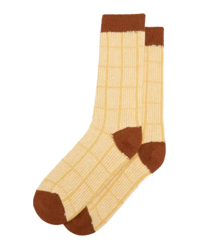 Guest In Residence The Checker Cashmere Crew Socks