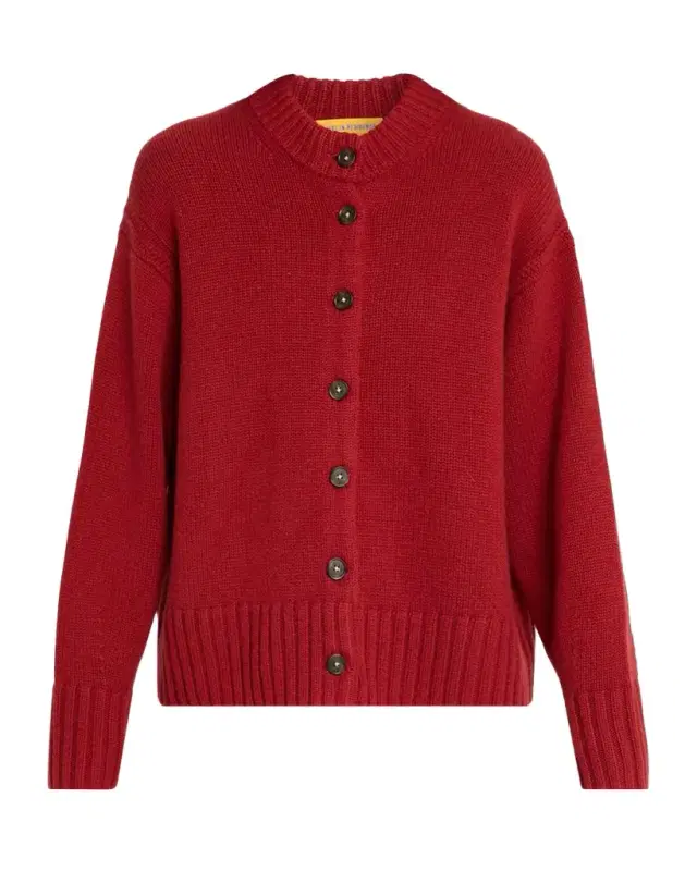 Guest In Residence Cozy Cashmere Crewneck Cardigan