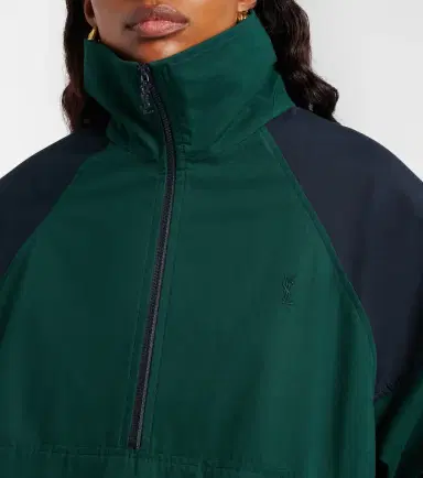 Saint Laurent Cassandre cotton canvas half-zip jacket | Thumbnail 3