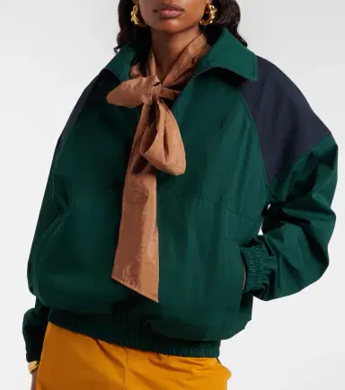 Saint Laurent Cassandre cotton canvas half-zip jacket | Thumbnail 6