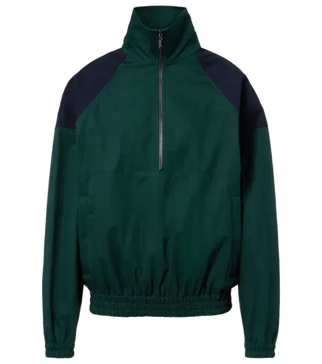 Saint Laurent Cassandre cotton canvas half-zip jacket