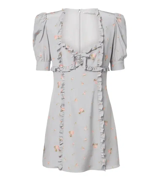 Alessandra Rich Floral silk crêpe de chine minidress