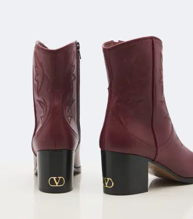 Valentino Garavani VLogo embroidered leather cowboy boots | Thumbnail 4