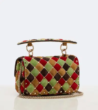Valentino Garavani Rockstud Small suede shoulder bag | Thumbnail 3