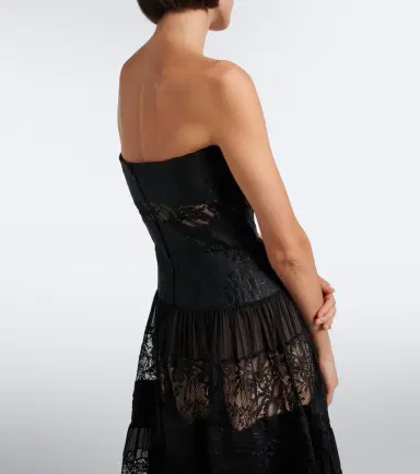 Elie Saab Lace-trimmed floral jacquard gown | Thumbnail 4 Elie Saab Lace-trimmed floral jacquard gown | Thumbnail 4