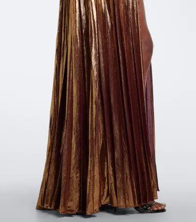 Retrofête Retrofête Sabba plissé lamé gown | Thumbnail 2