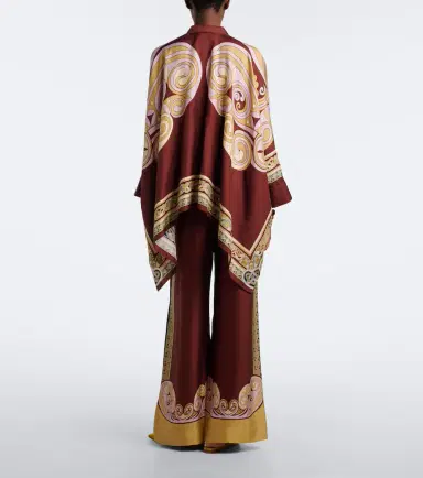 La DoubleJ Printed silk twill palazzo pants | Thumbnail 3