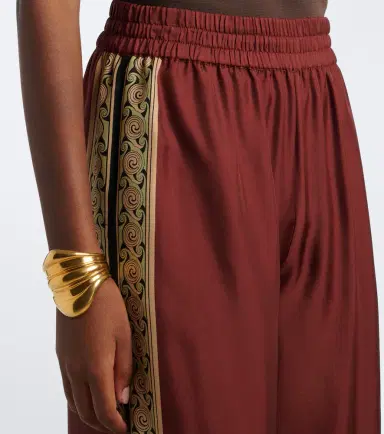 La DoubleJ Printed silk twill palazzo pants | Thumbnail 4