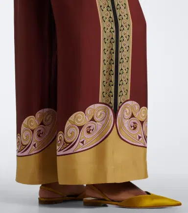 La DoubleJ Printed silk twill palazzo pants | Thumbnail 5