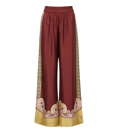 La DoubleJ Printed silk twill palazzo pants | Thumbnail 1