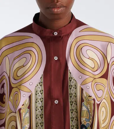 La DoubleJ Foulard printed silk twill shirt | Thumbnail 6