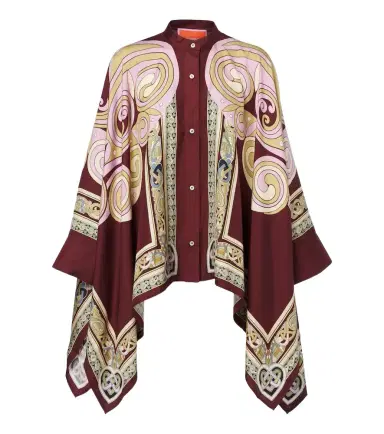 La DoubleJ Foulard printed silk twill shirt | Thumbnail 1
