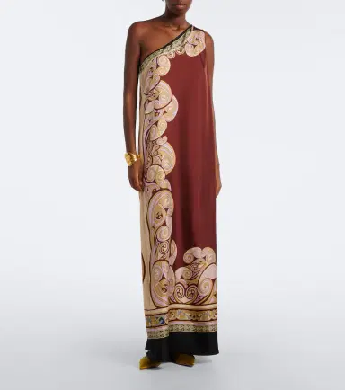La DoubleJ Kells printed silk twill maxi dress | Thumbnail 3