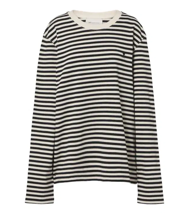 AMI PARIS Ami de Coeur striped cotton T-shirt