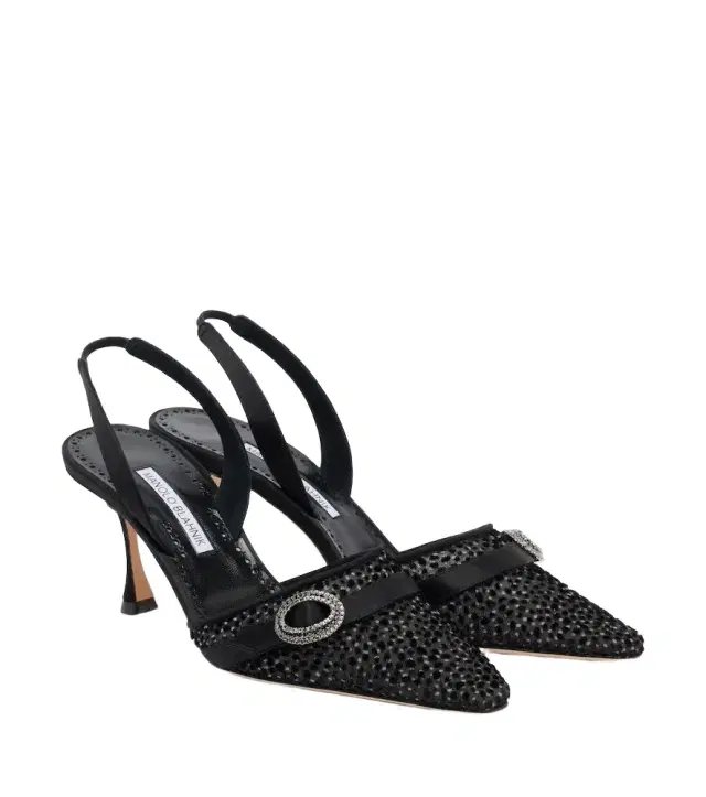 Manolo Blahnik Zutosli embellished slingback pumps