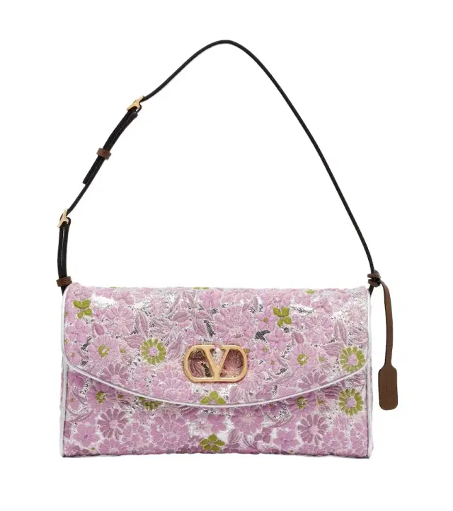 Valentino Garavani DeVain Small floral jacquard shoulder bag