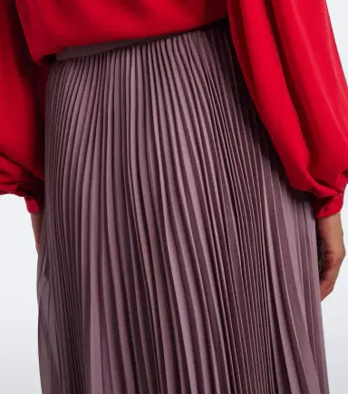 Valentino Asymmetric plissé georgette midi skirt | Thumbnail 6 Valentino Asymmetric plissé georgette midi skirt | Thumbnail 6