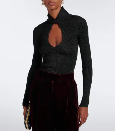 Valentino Cut-out lamé sweater | Thumbnail 5 Valentino Cut-out lamé sweater | Thumbnail 5