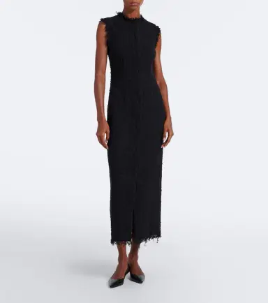 The Row Lana cotton-blend tweed midi dress | Thumbnail 4
