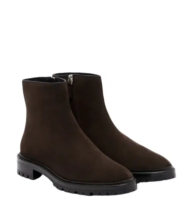 The Row Moto suede ankle boots