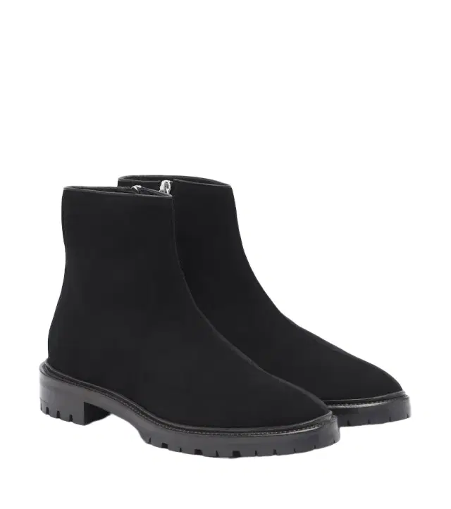 The Row Moto suede ankle boots
