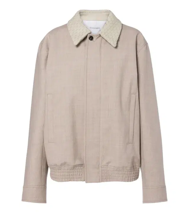 Bottega Veneta Leather-trimmed wool blouson jacket