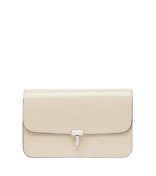 TOTEME T-Lock patent leather crossbody bag