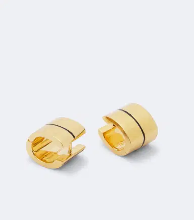 TOTEME Signature gold-plated huggie earrings | Thumbnail 4