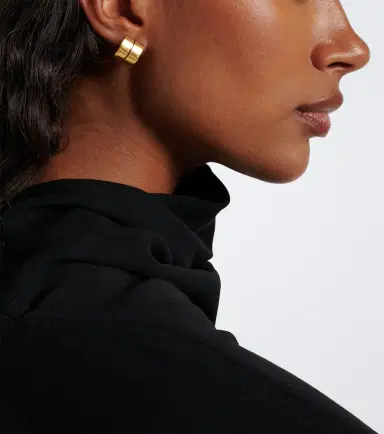 TOTEME Signature gold-plated huggie earrings | Thumbnail 6