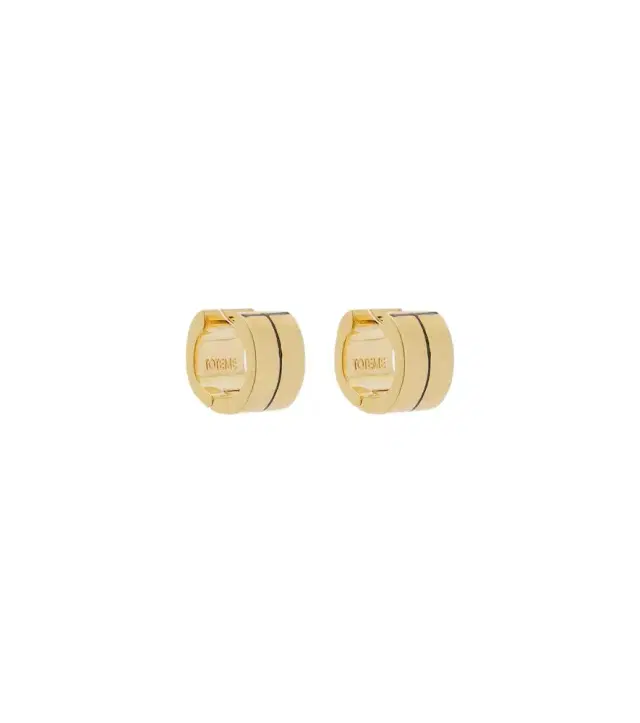 TOTEME Signature gold-plated huggie earrings
