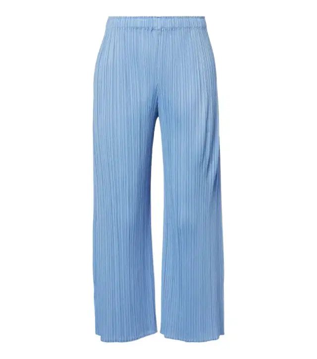 Pleats Please Issey Miyake Monthly Colors: August pleated wide-leg pants