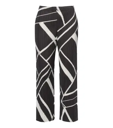 Pleats Please Issey Miyake Fold Line pleated printed wide-leg pants | Thumbnail 1