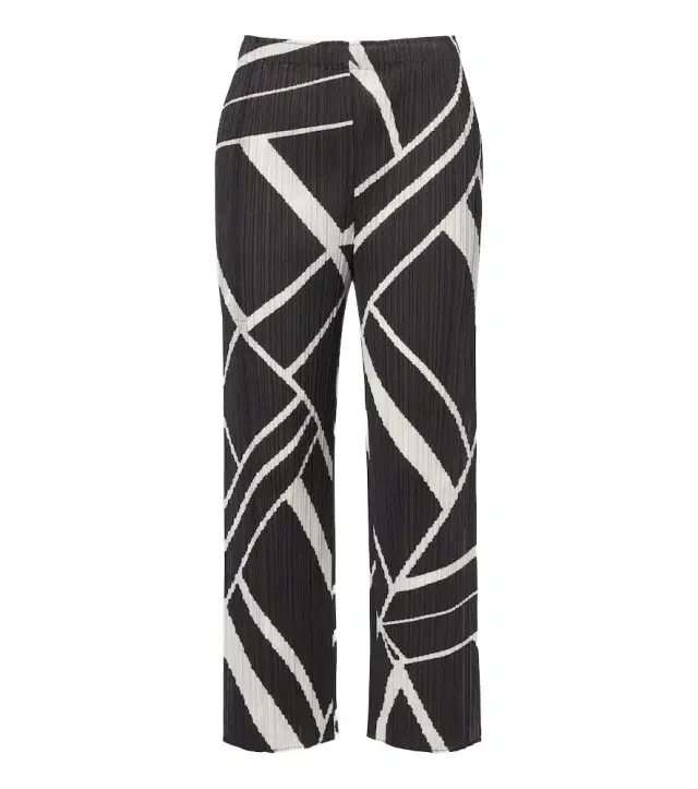 Pleats Please Issey Miyake Fold Line pleated printed wide-leg pants