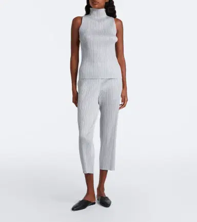 Pleats Please Issey Miyake Basics cropped pleated slim pants | Thumbnail 6 Pleats Please Issey Miyake Basics cropped pleated slim pants | Thumbnail 6