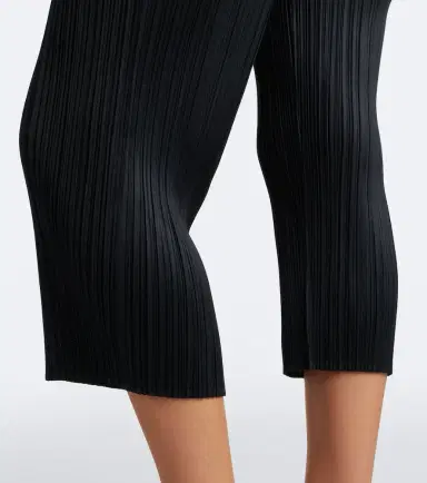 Pleats Please Issey Miyake Basics cropped pleated slim pants | Thumbnail 4