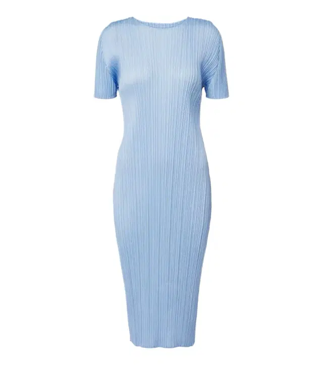 Pleats Please Issey Miyake Monthly Colors: August pleated midi dress