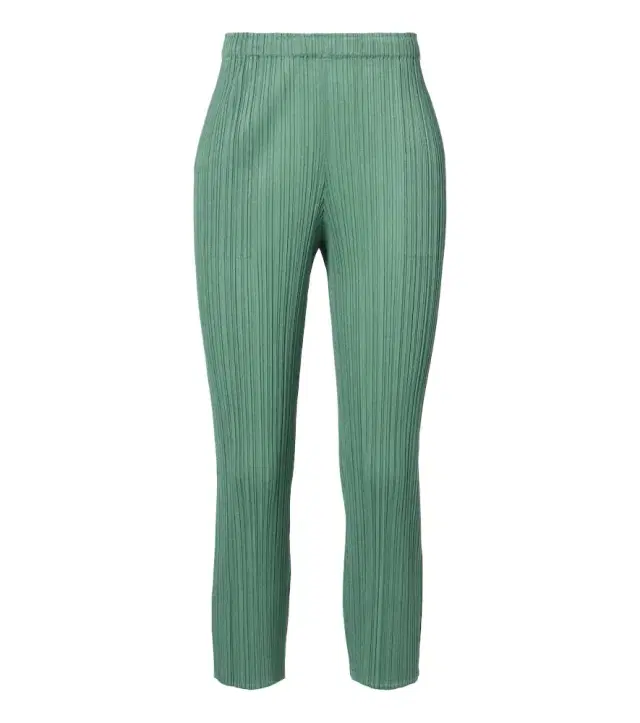 Pleats Please Issey Miyake Monthly Colors: August pleated slim pants