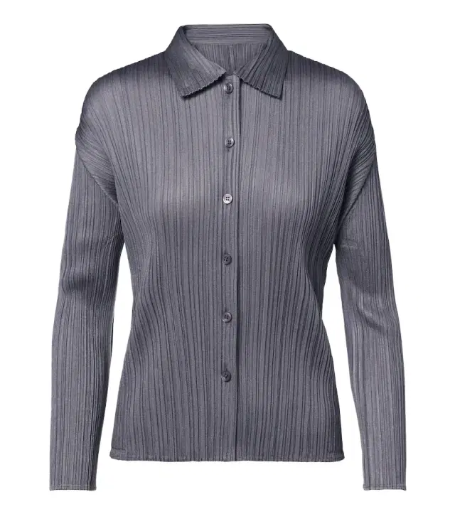 Pleats Please Issey Miyake Basics pleated shirt