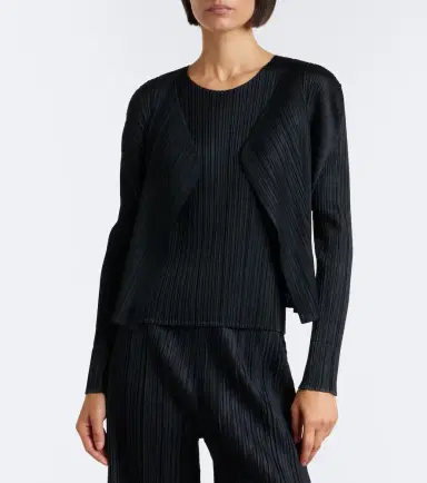 Pleats Please Issey Miyake Basics pleated cardigan | Thumbnail 5
