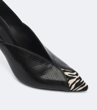 Isabel Marant Luza calf hair-trimmed snake-effect leather pumps | Thumbnail 3 Isabel Marant Luza calf hair-trimmed snake-effect leather pumps | Thumbnail 3