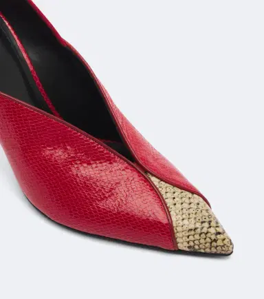 Isabel Marant Luza suede-trimmed snake-effect leather pumps | Thumbnail 4