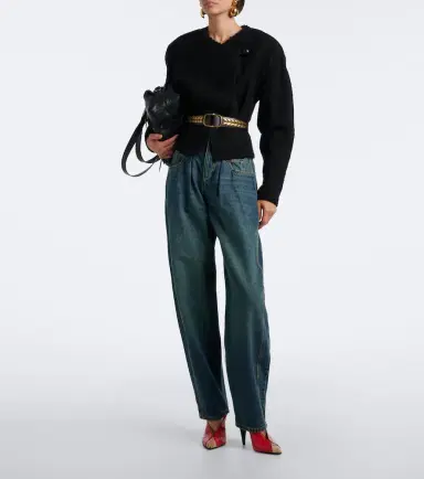Isabel Marant Luza suede-trimmed snake-effect leather pumps | Thumbnail 6